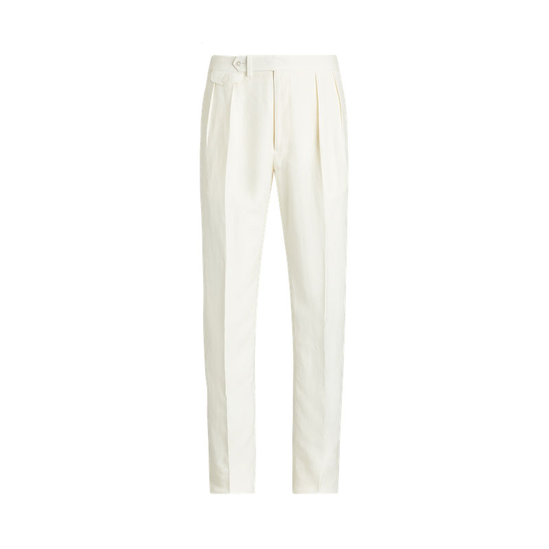 Polo Pleated Linen Trouser 