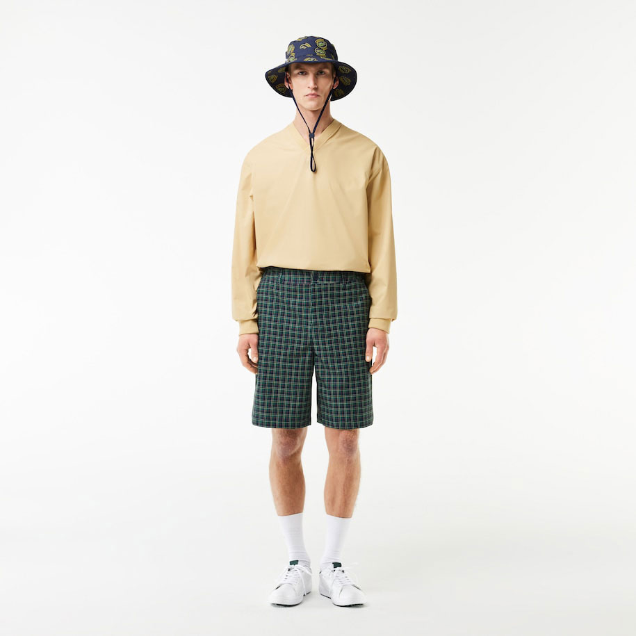 New Arrival Ultra-Dry checked Golf Bermuda Shorts