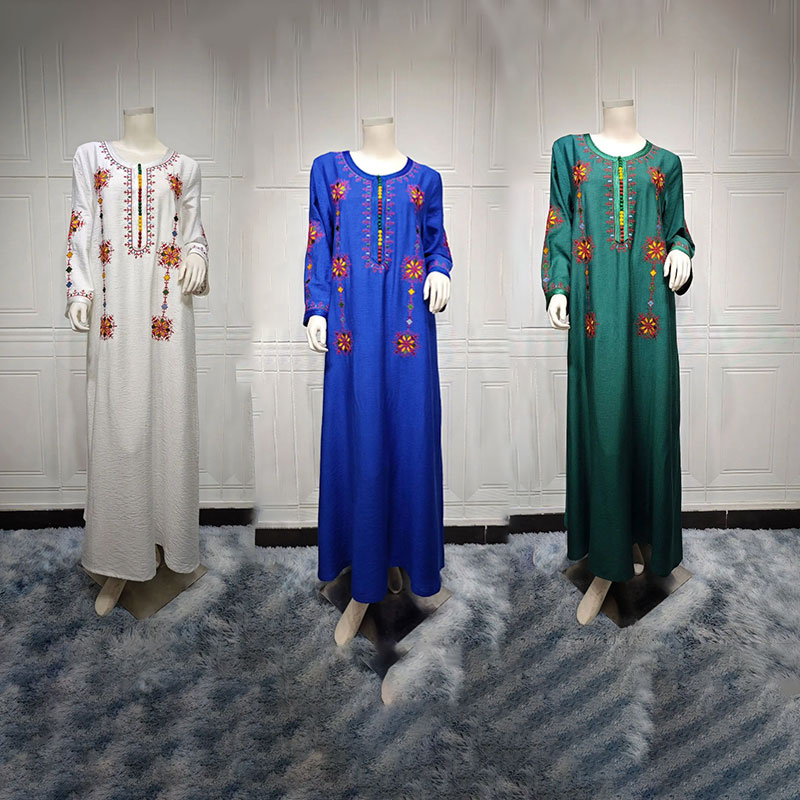 Arabian Dresses Embroidery Turkish Robe Kaftan Dubai Muslim Luxury Evening Abaya - AliExpress