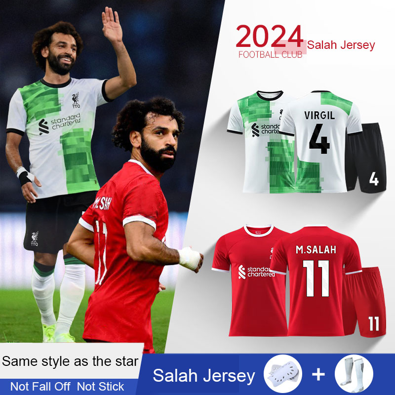 2324 Liverpool Salah Jersey Football Suit Men's Customized Home and Away Children's Football Training Team Clothing
