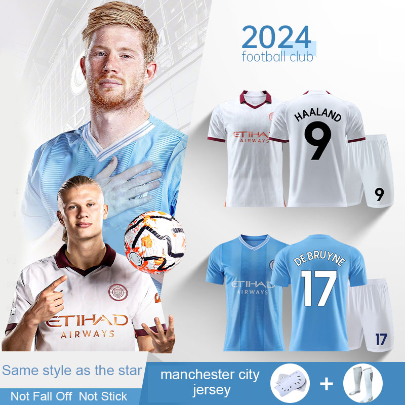Manchester City Haaland jersey football uniform set men's Year of the Dragon limited De Bruyne home and away training uniforms